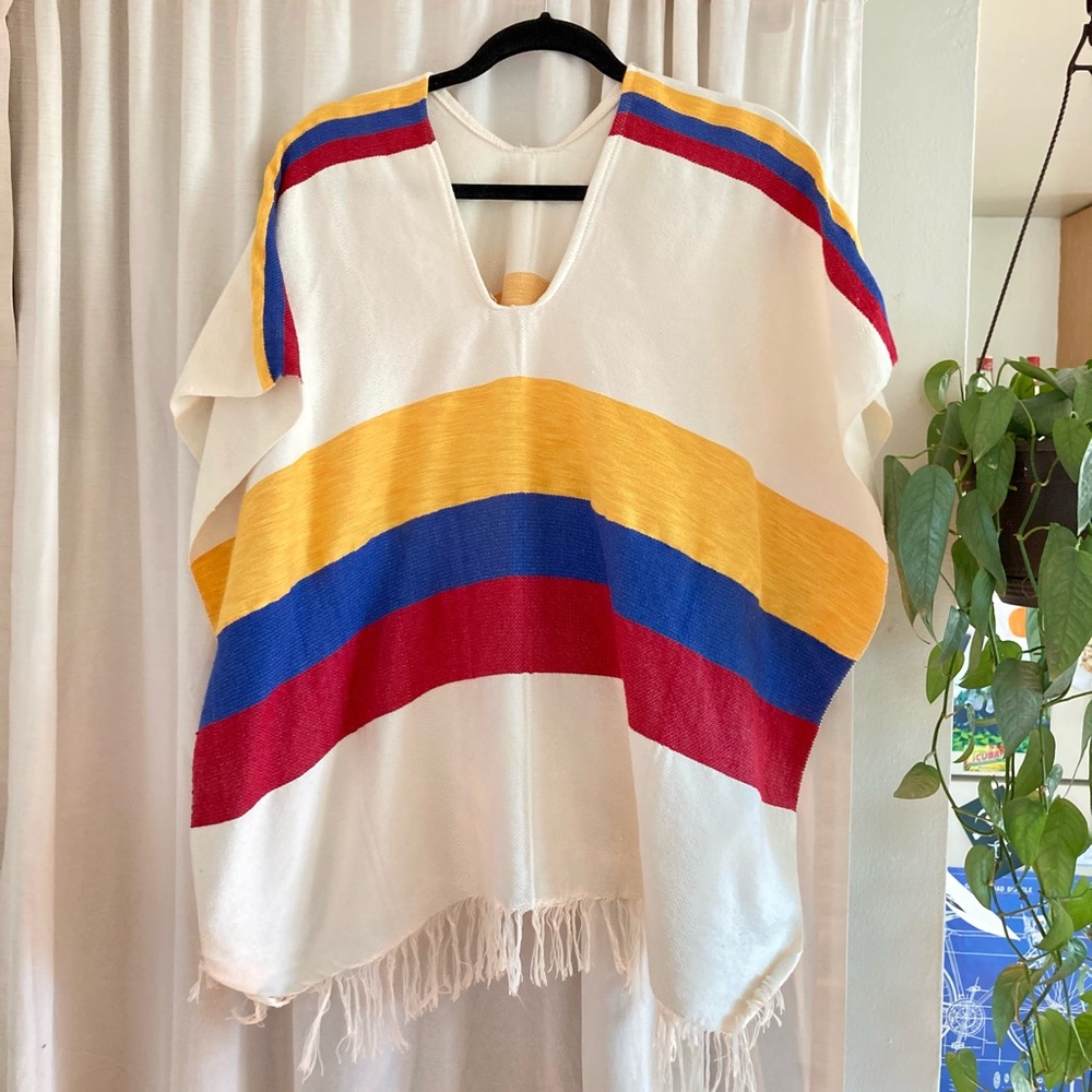 Vintage Striped Poncho